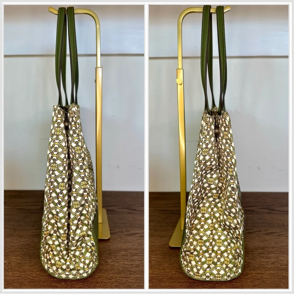 S⭕️LD‼️Tory Burch Ella Printed Mini Tote in Yellow Gemini Medallion - Picture 3 of 12